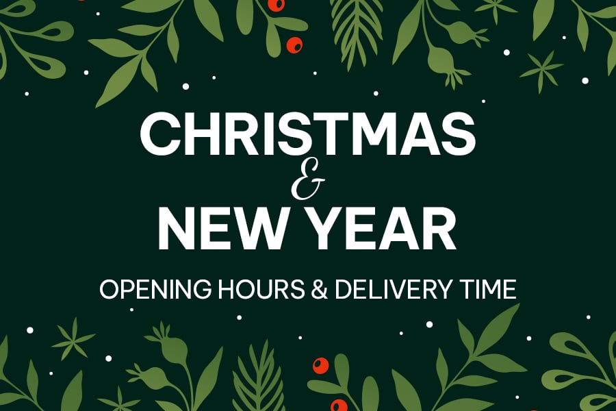 Christmas & New Year Delivery Time and Opening Hours - EN